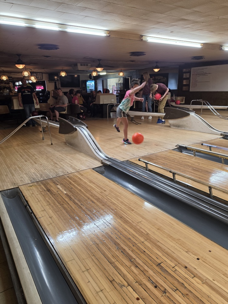 student bowling
