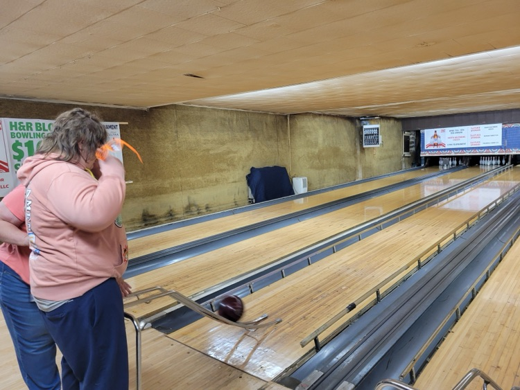 student bowling