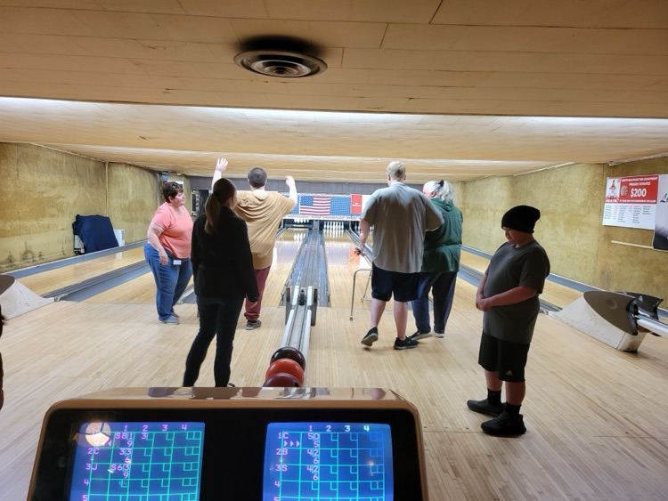 students bowling