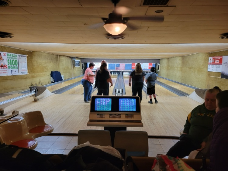 students bowling