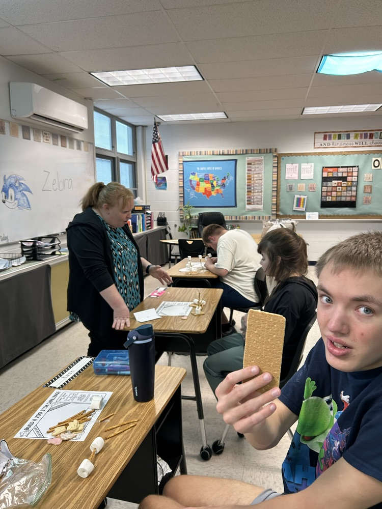 student with graham cracker