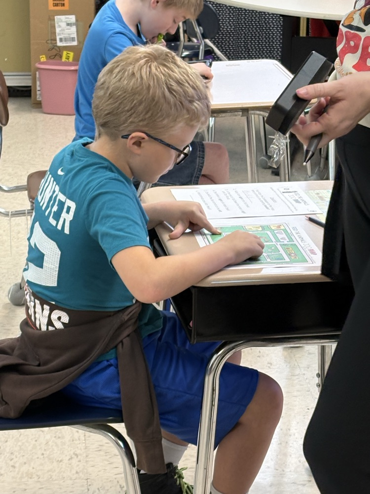 student doing zoo worksheet