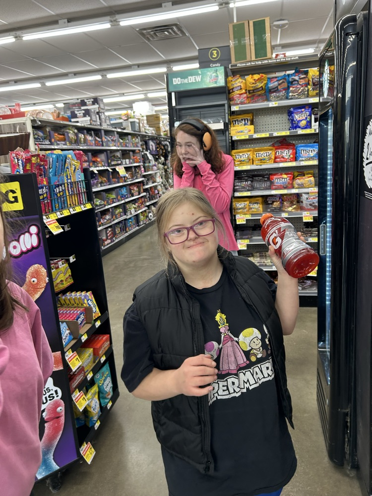 student getting snacks