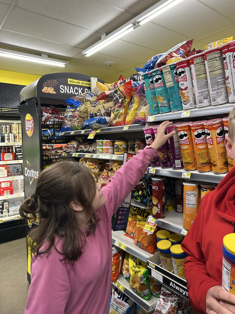 student getting snacks