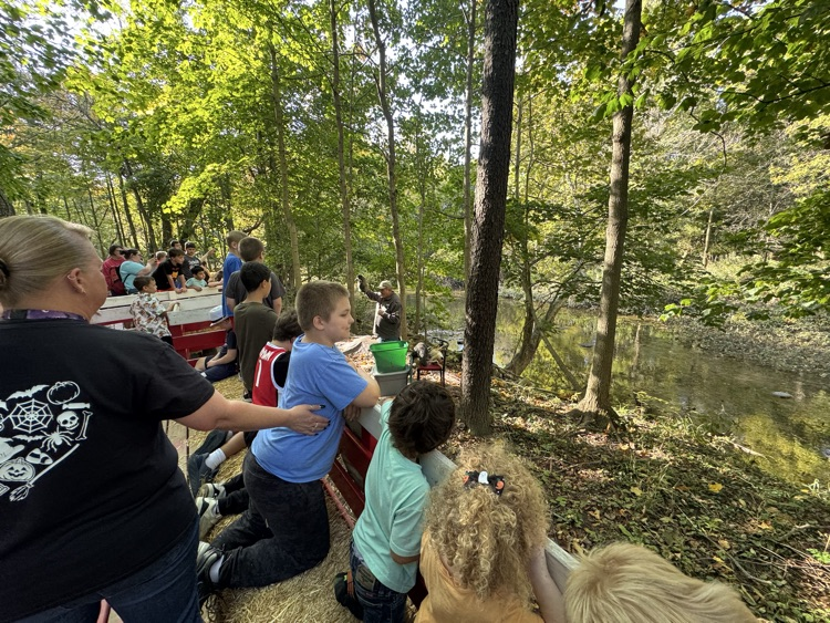 students on hayride 