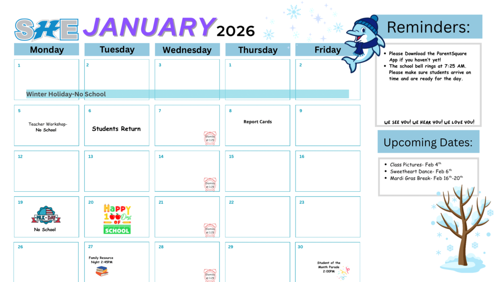 January Calendar