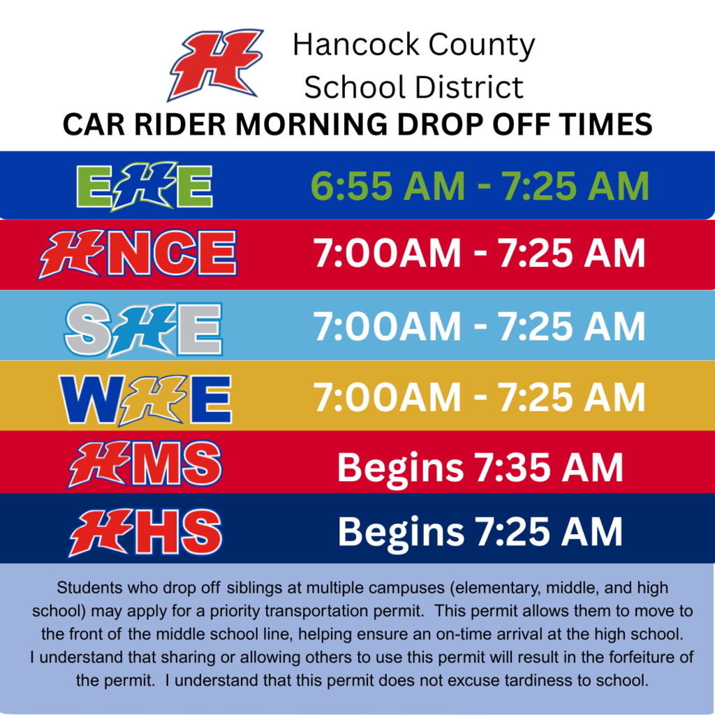 Morning Drop Off Times