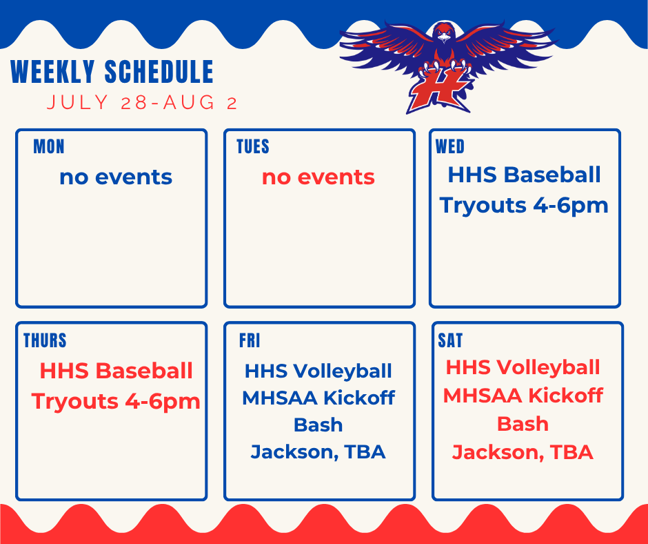 weekly schedule