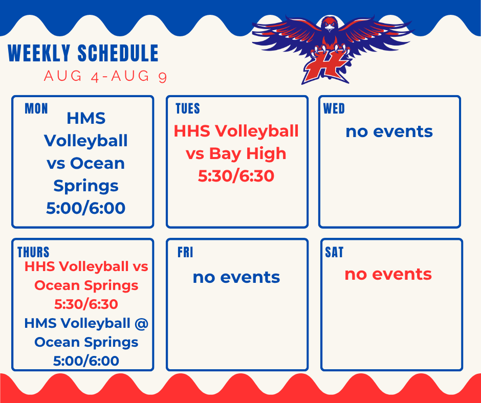 weekly schedule