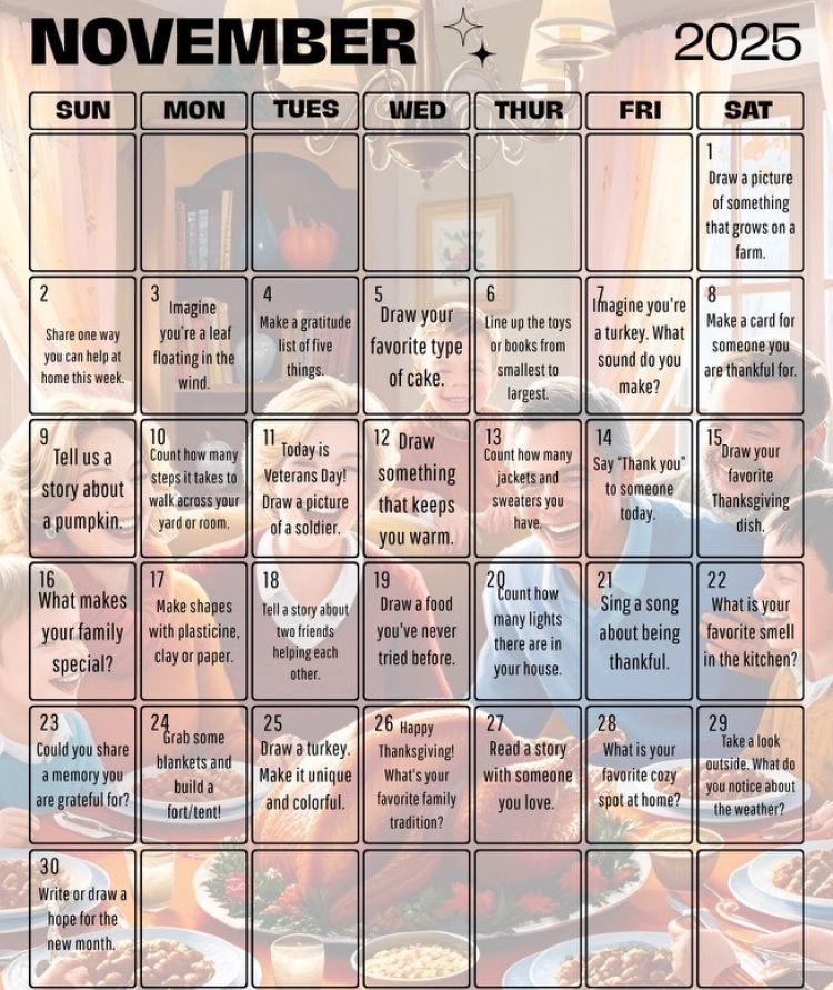 November activities for preschoolers