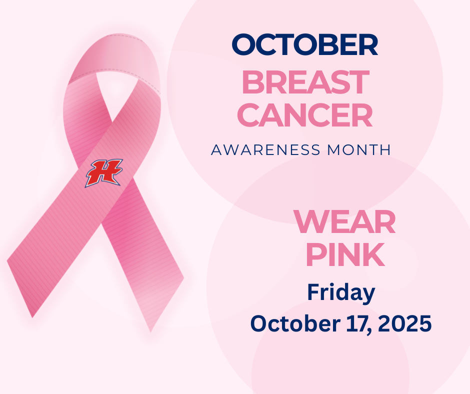 Wear Pink on Friday, October 17, 2025 for breast cancer awareness