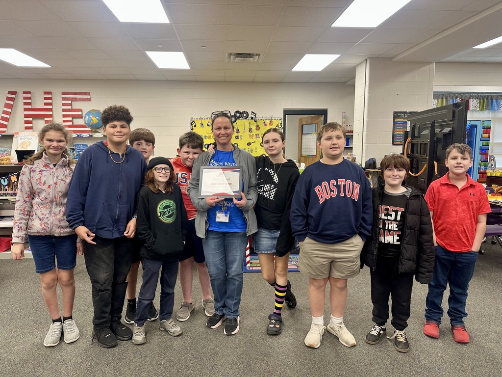 Caroline with students