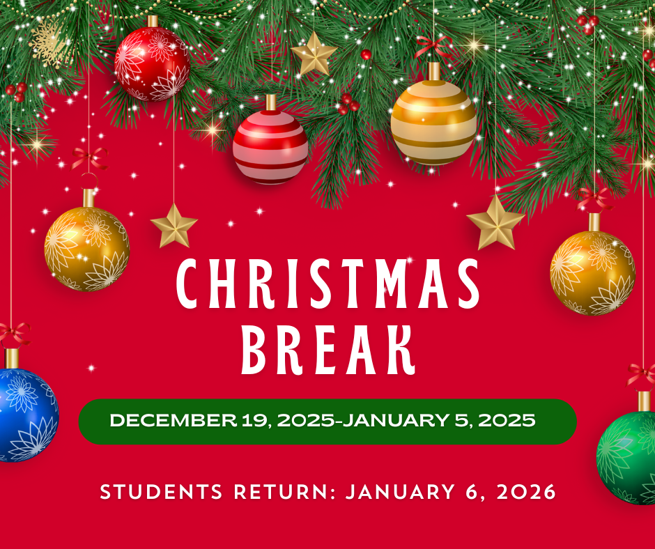 Christmas Break 12/19 to 1/5