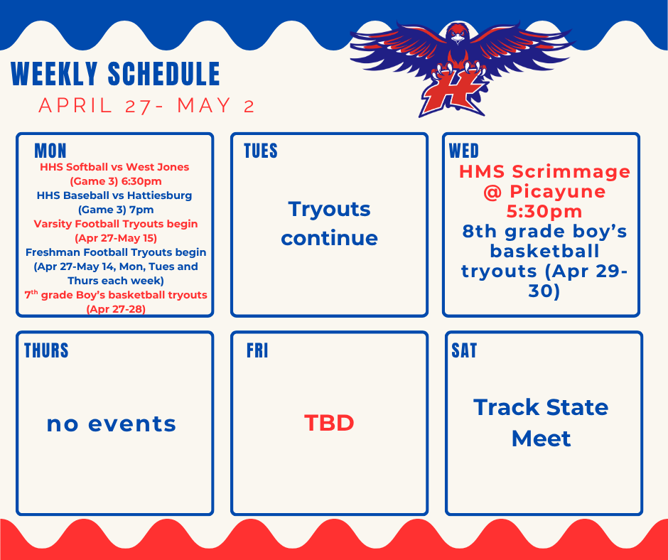 weekly schedule