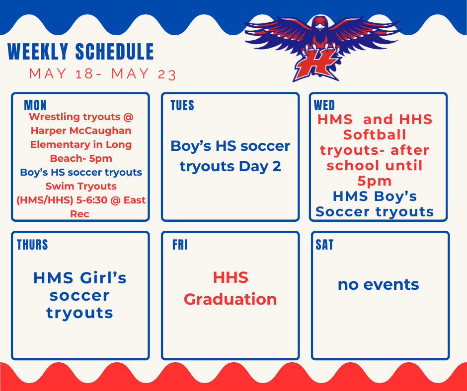 weekly schedule