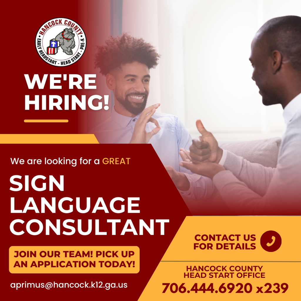 We're Hiring! Sign Language Consultant