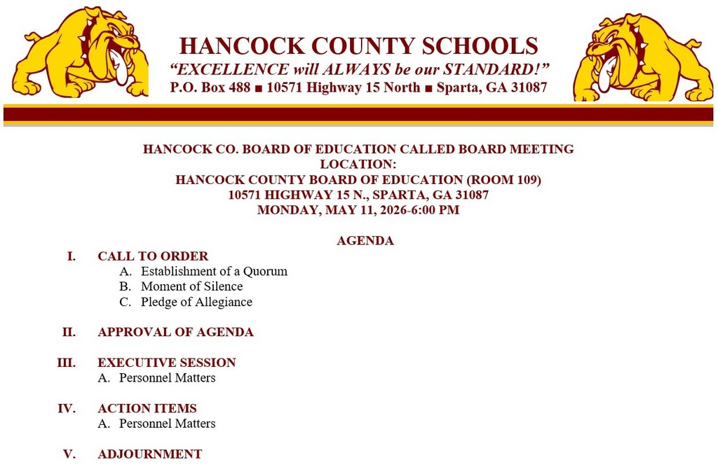 Called Board Meeting