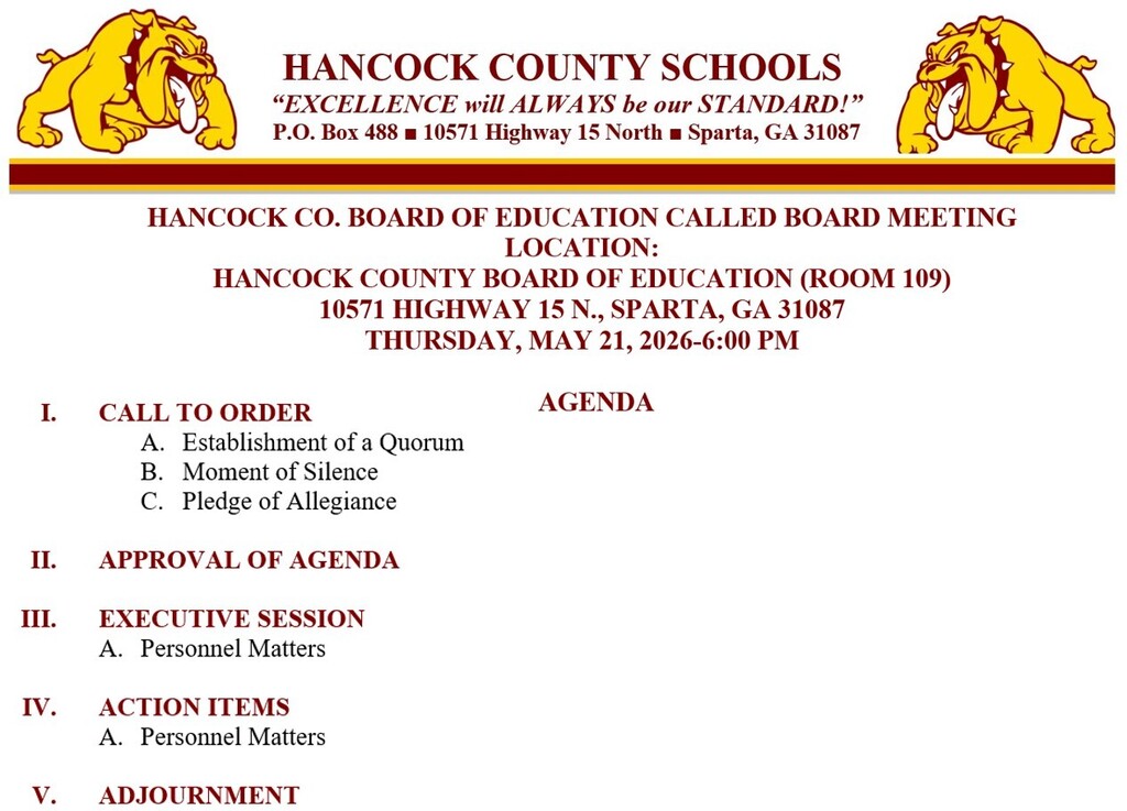 Board Meeting Agenda 5-21-26