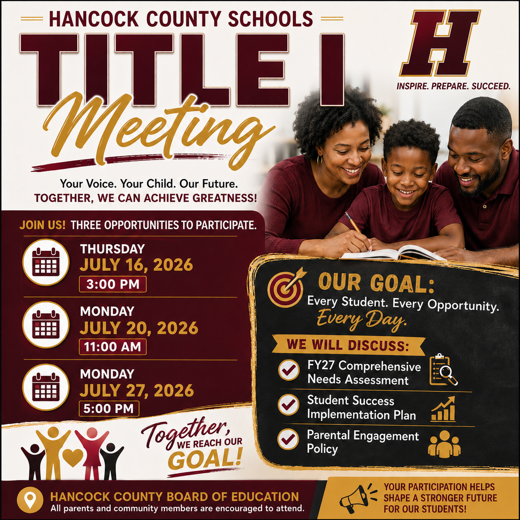 Title 1 Meetings (July 2026)