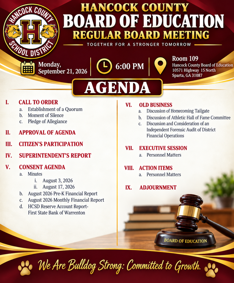 Regular Board Meeting 9-21-26