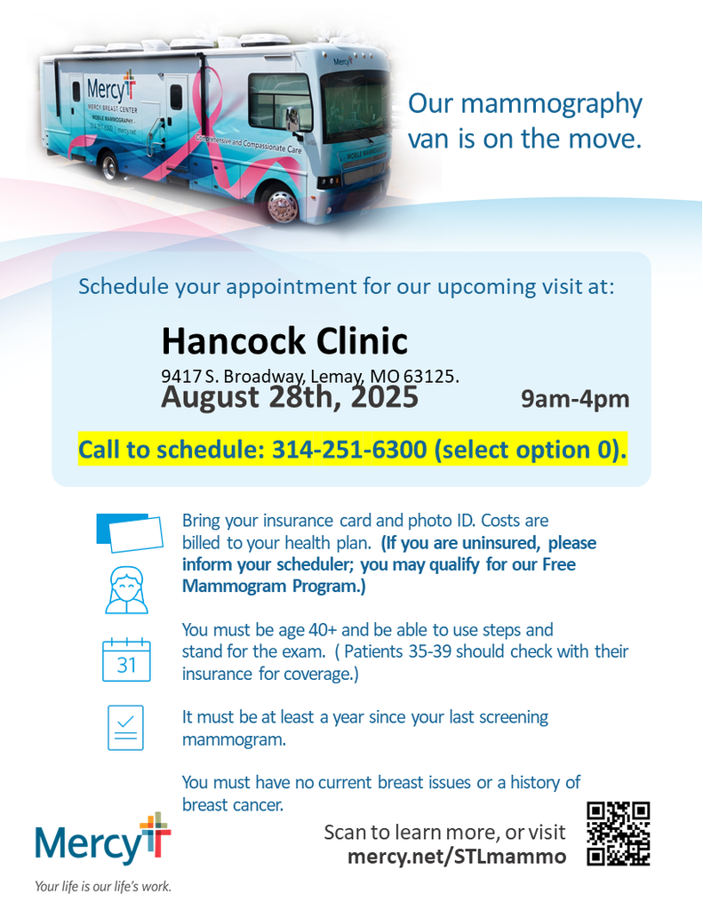 Hancock Clinic Mammography Van 8-28-25