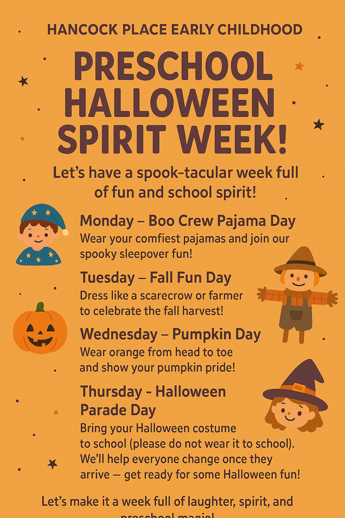 Spirit Week 4 Days Flyer for Half Day Students