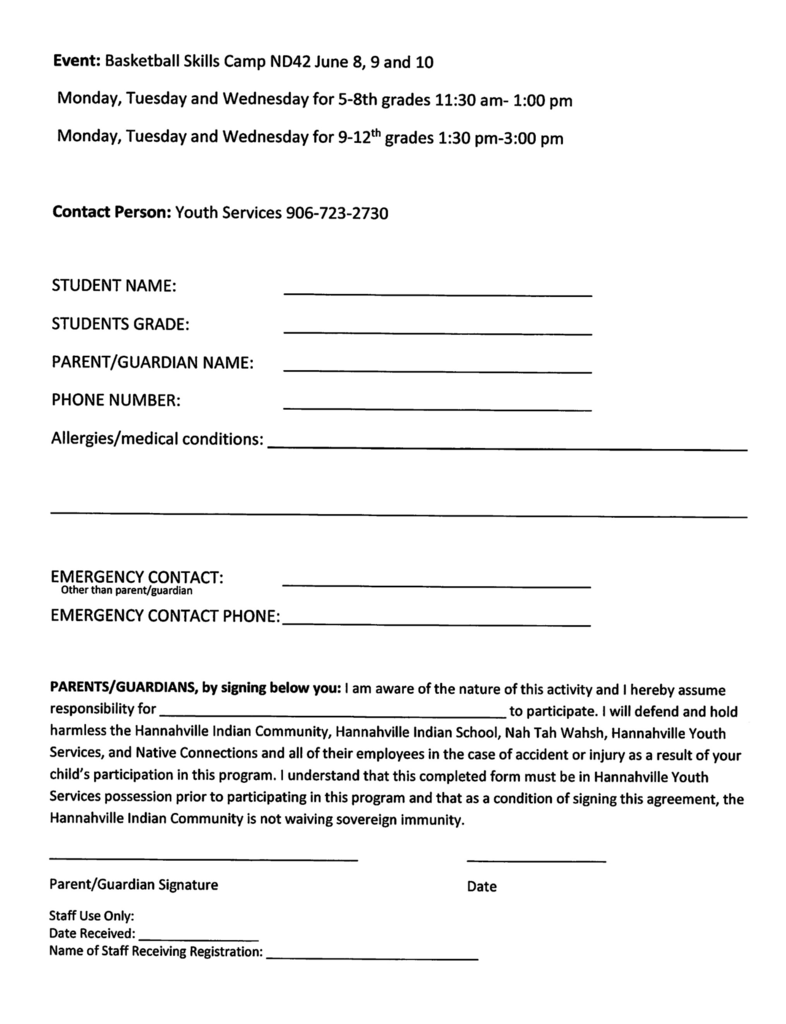 Bball Registration Form 2026