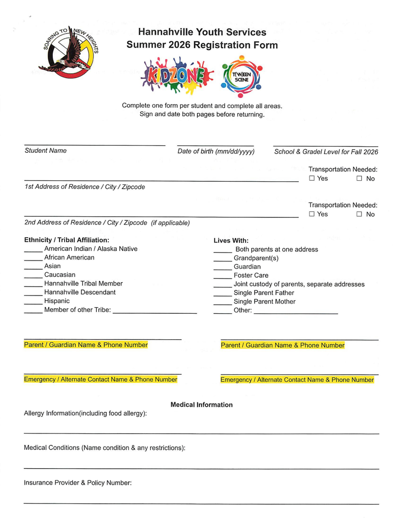 Registration Form 
