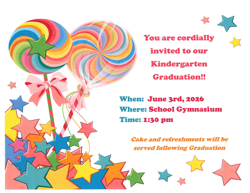 Kindergarten Graduation 2026 - June 3rd @ 1:30pm