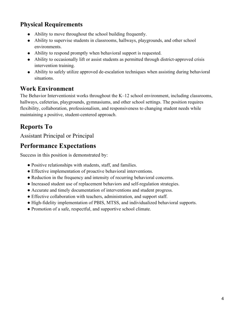 Behavioral Interventionist 2026-27 Job Opening