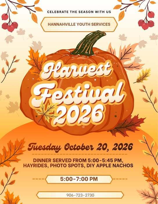 Harvest Festival 2026 - Youth Services October 20th