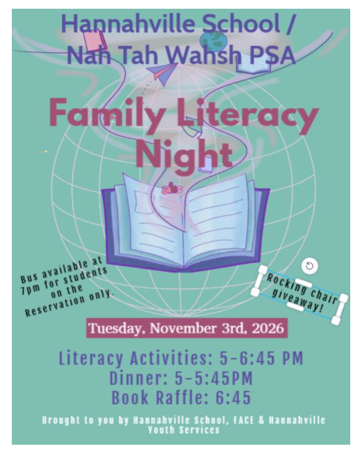 Family Literacy Night - November 3rd, 2026