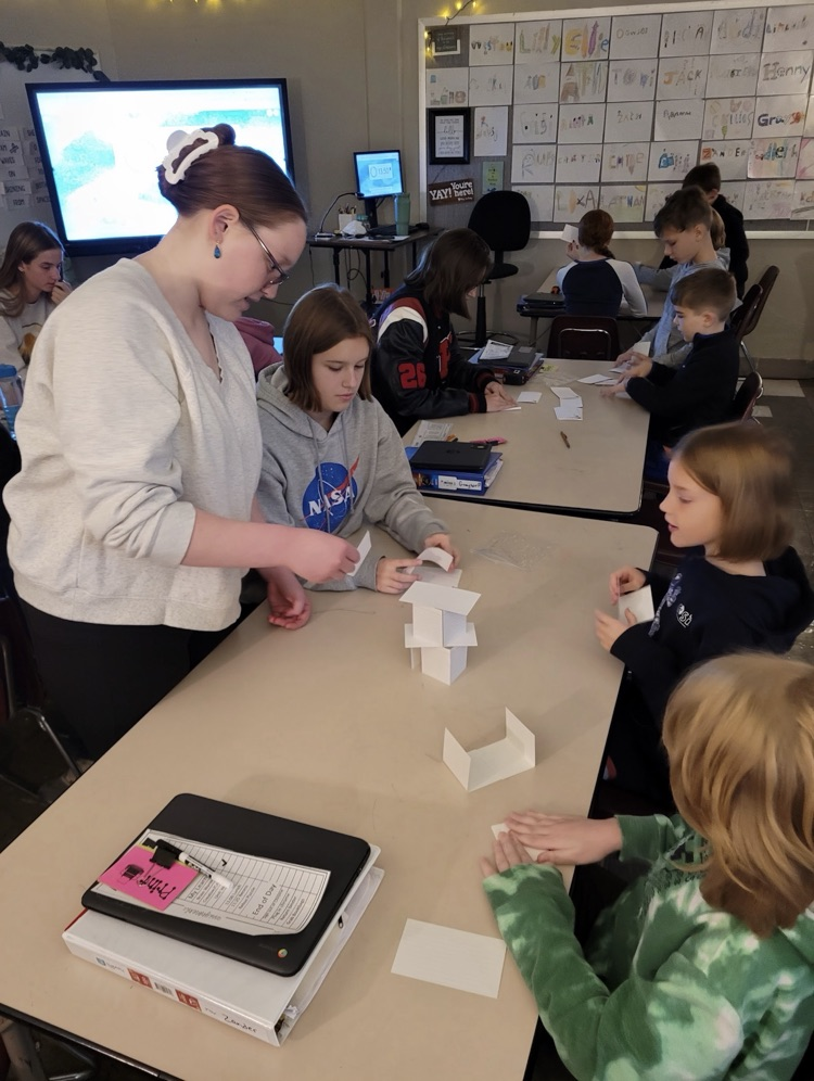 Leap students building