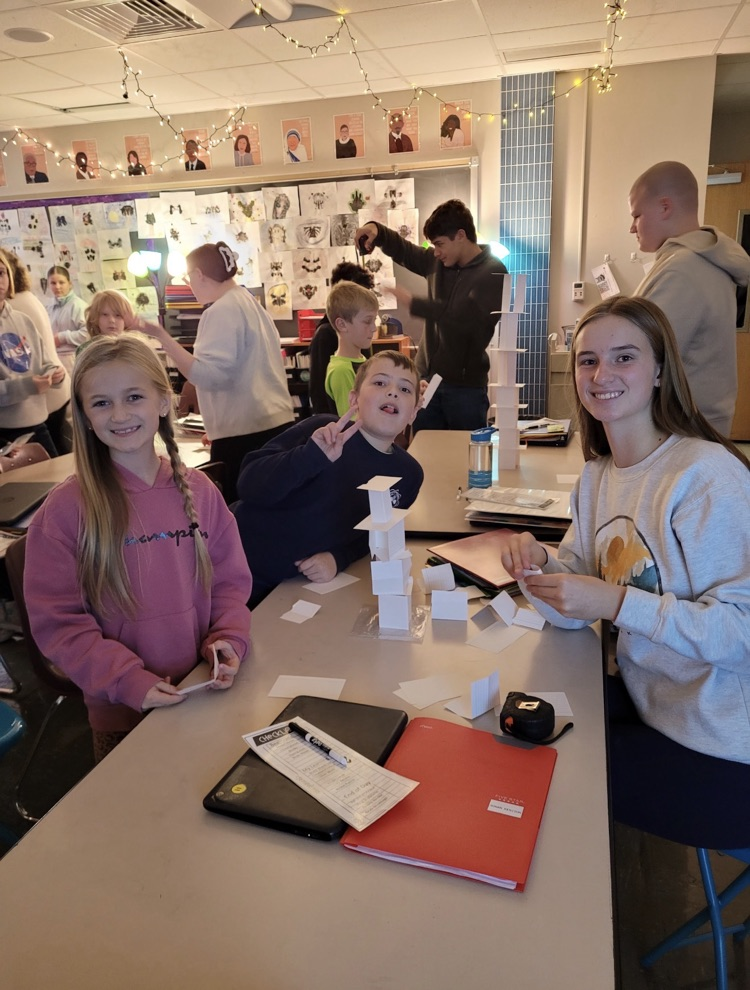 Leap students building