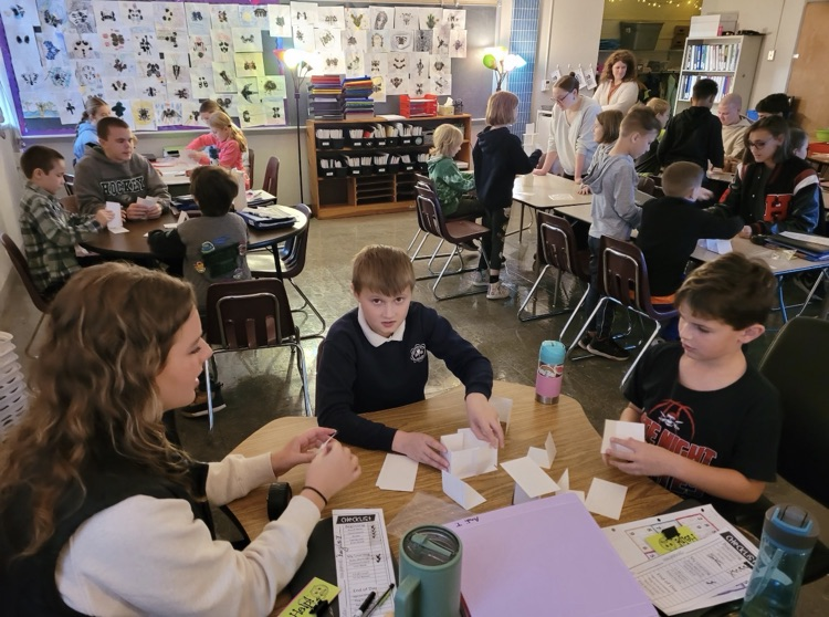 Leap students building