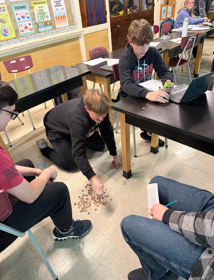 Biology students at work