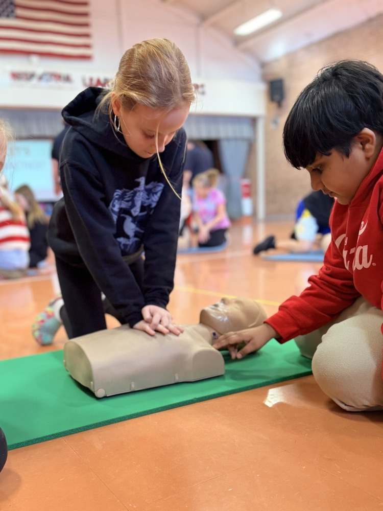 students performing CPR