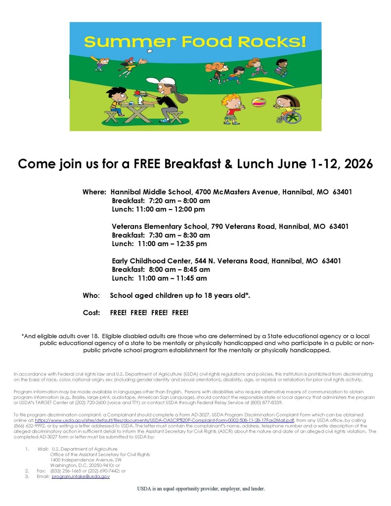 Free Breakfast & Lunch June 1-12, 2026