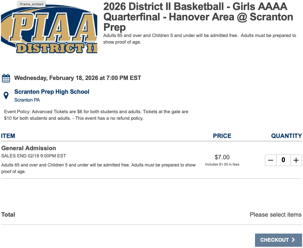 District 2 Girls' Basketball Playoffs Tickets