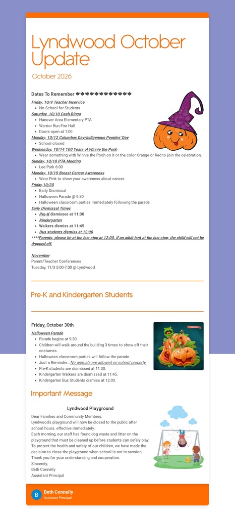 October Newsletter