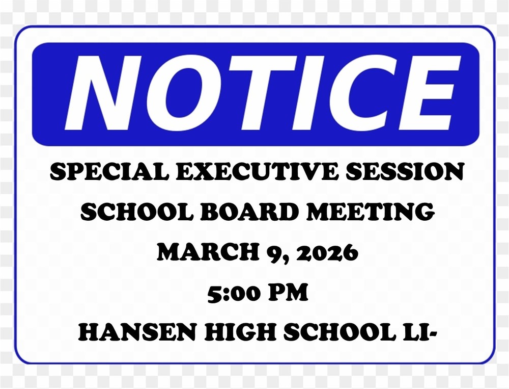 SPECIAL EXECUTIVE SCHOOL BOARD MTG
