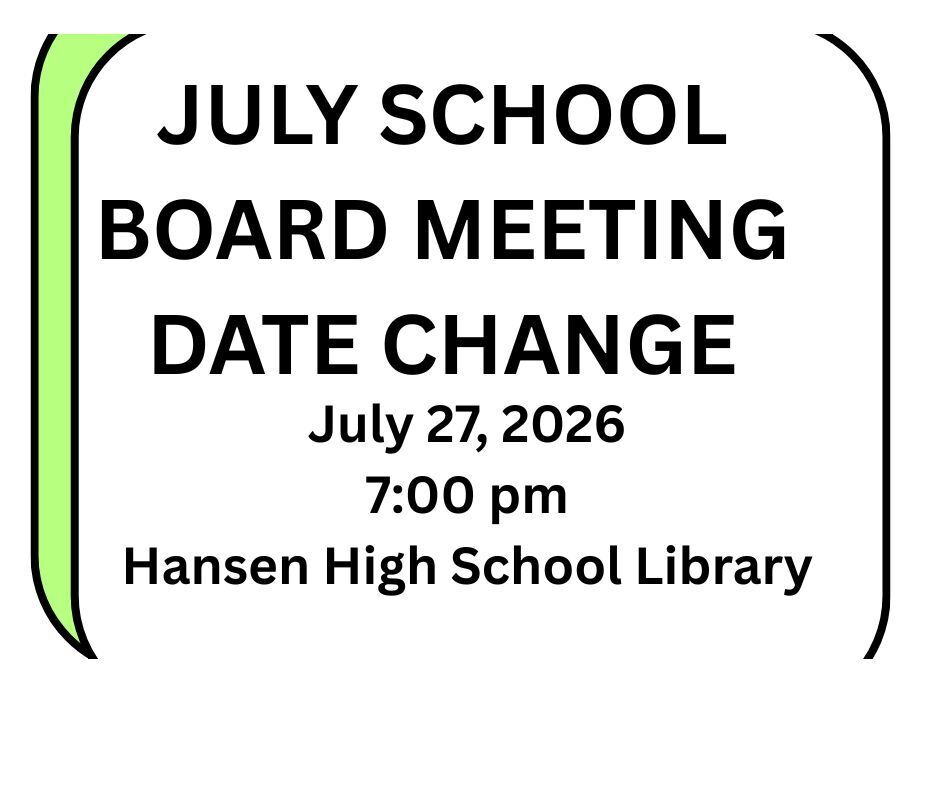 JULY BOARD MTG DATE CHANGE