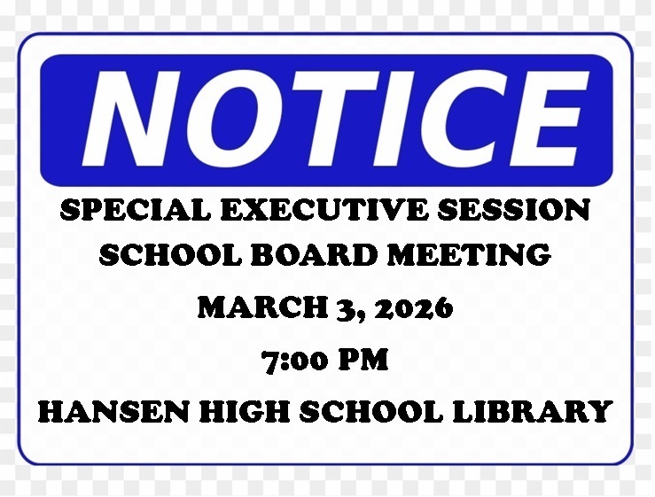SPECIAL SCHOOL BOARD MTG