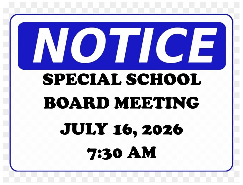 SPECIAL SCHOOL BOARD MTG