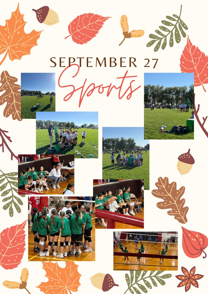 K-2 flag football (won) & 4-6 volleyball (won 1, lost 1, tied 1)