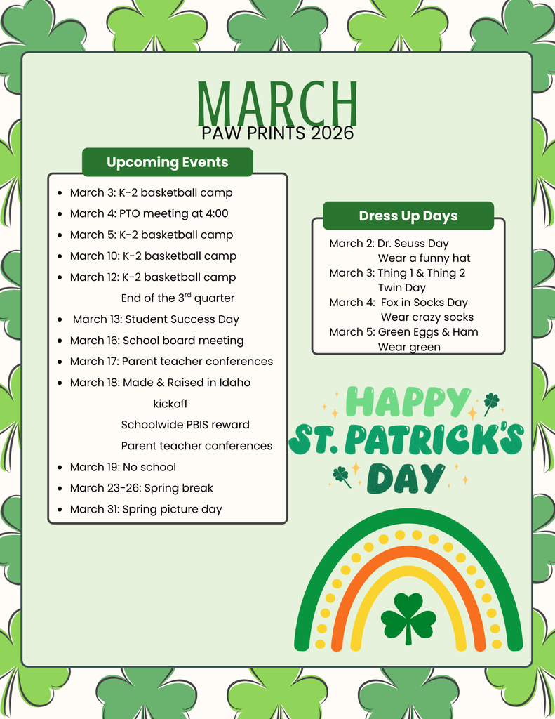 March Paw Prints - English