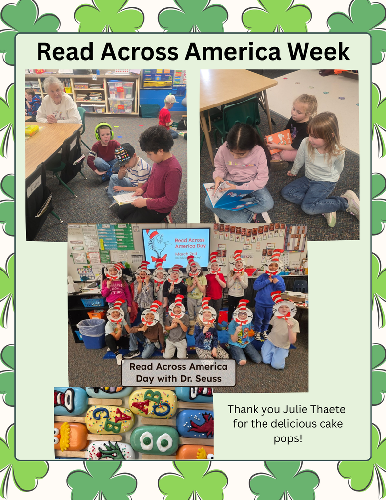 We had cake pops to celebrate the birthday of Dr. Seuss.