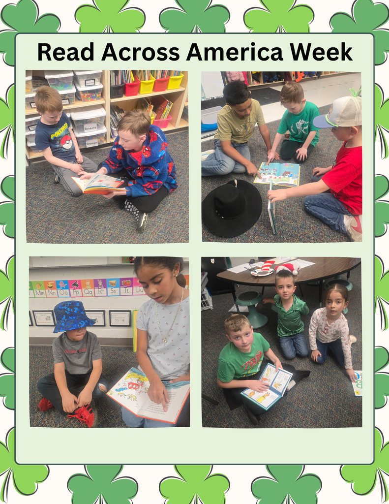 Fourth graders reading Dr. Seuss stories to kindergarteners