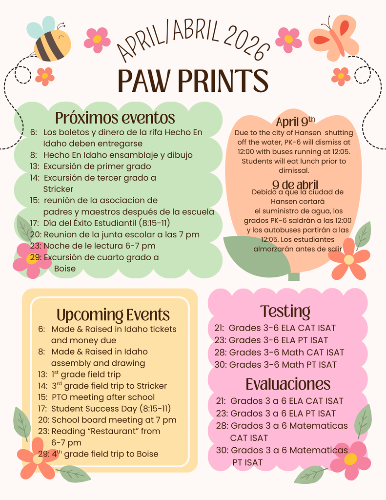 April Paw Prints