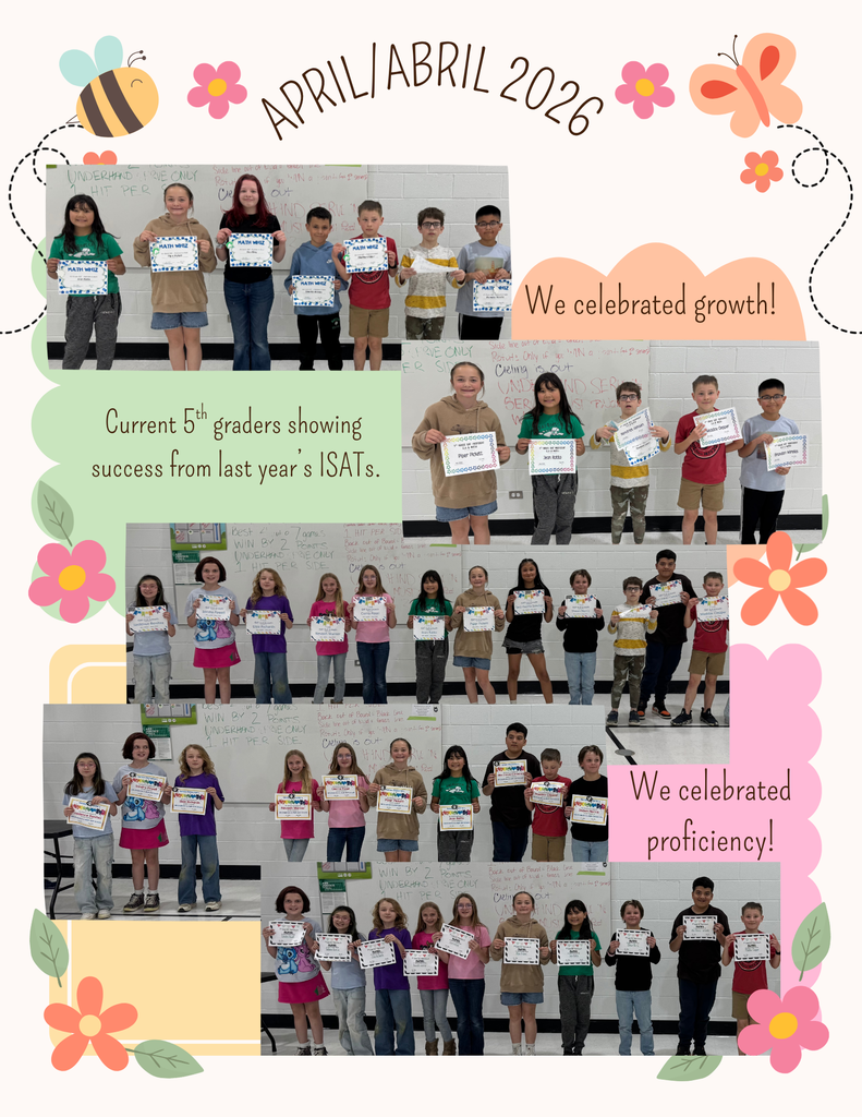 Current 5th graders celebrating their success in 4th grade